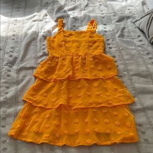 Bright Orange Layered Dress